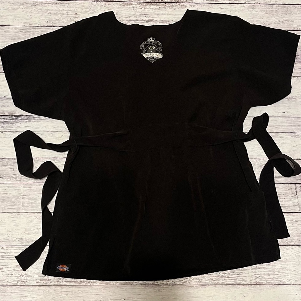 Dickies Black Medical Scrub Top